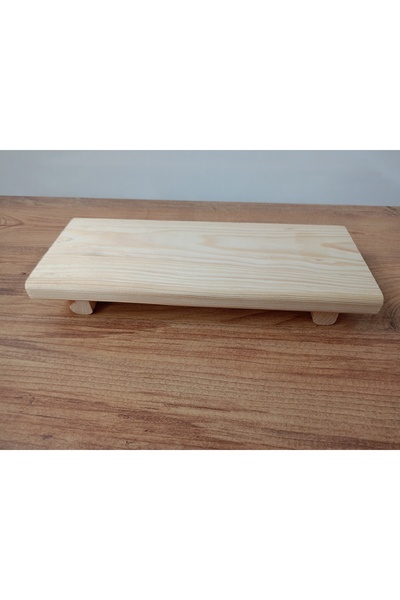 Wooden Factory Ayaklı Ahşap Sunumluk – Yağdanlık, Sabunluk ve Çok Amaçlı Dekoratif Stand