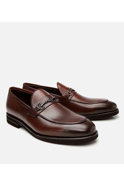 Hotiç Men's Leather Brown Light Sole Classic Loafer