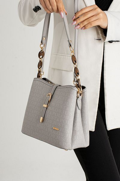Just Polo Women's Water Resistant Adjustable Long Strap 3 Compartment Hand and Shoulder Bag Tr9502