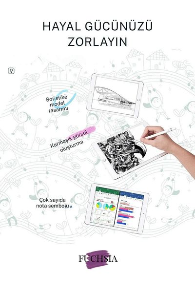 Fuchsia قلم لوحي بشاشة تعمل باللمس للكتابة والرسم متوافق مع سلسلة Honor Pad