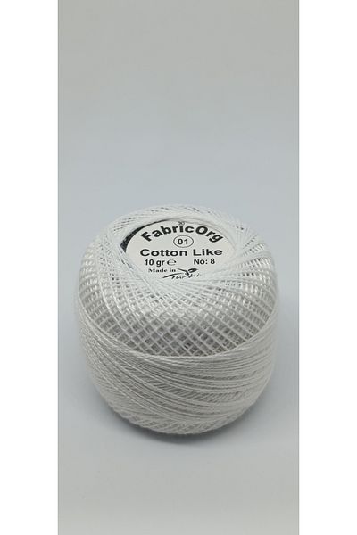 fabricorg Cotton Like Eتمelin-Iplik Single Yumak Λευκό Νούμερο 1 Χρώμα