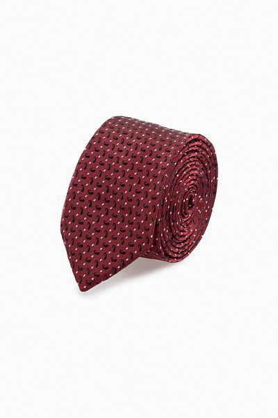 SÜVARİ Light Burgundy Printed Tie