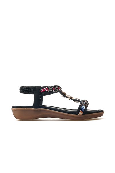 Guja Women's Stone Detailed Daily Sandals 25Y 25Y150-11 Z Black