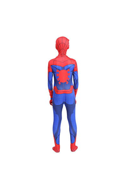EvrikaUnity Costum Spiderman pentru copii, Paienjenelul si Prietenii lui Uimitori, Lycra, 4-5 ani, 115-125, Rosu