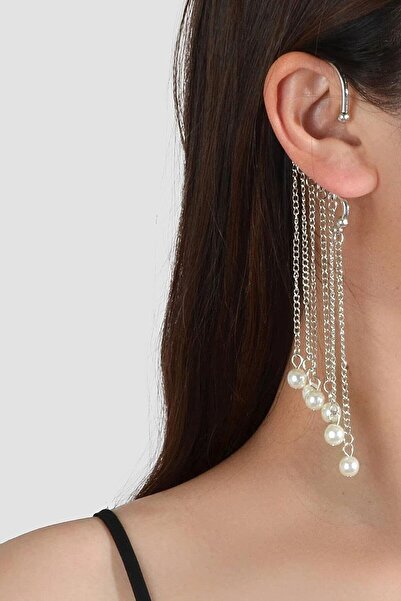 New Obsessions İnci Sallantılı Ear-cuff Kulak Aksesuarı