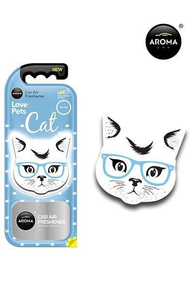 Aroma Car Air Freshener Love Pets Cat Ocean Calm Scent, Car Vent Perfume, Long Lasting Fragrance