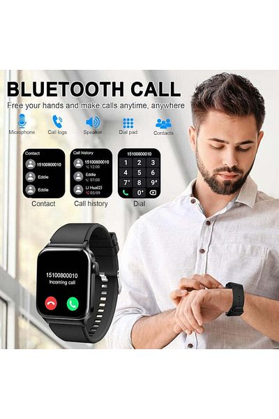 Techone Men's Smartwatch ® Zen Wrist, Black