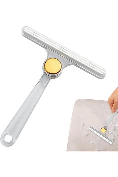 zola Pet hair removal brush, 2 silicone heads, long and smoothing, 14.5x12 cm, white