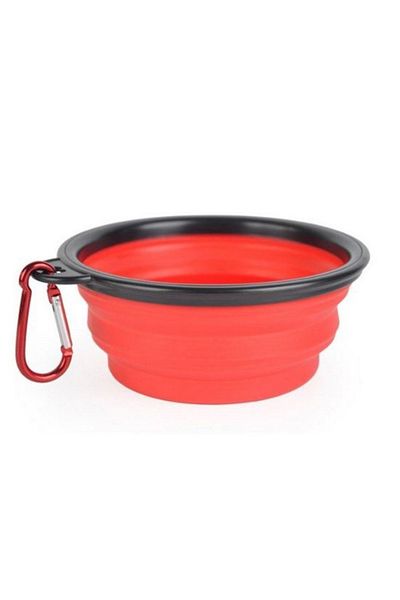 OEM Foldable Bowl For Dogs And Cats, Silicone, 400-800 Ml, Height 5 Cm, ​​Width 13 Cm, Red