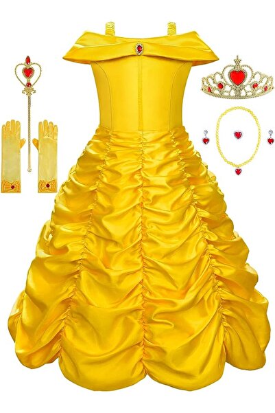 EvrikaUnity Rochie Belle pentru Copii, Set cu coronita si accesorii, Frumoasa...