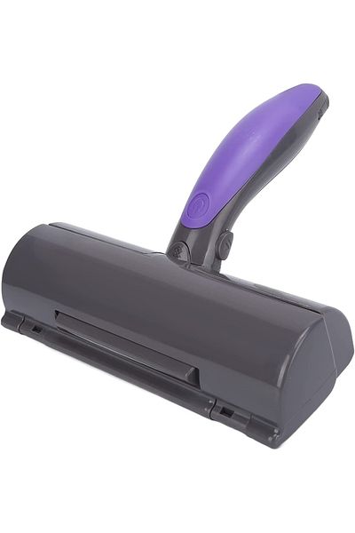 zola Pet hair cleaning brush, with additional LED light, reusable, gray/purple