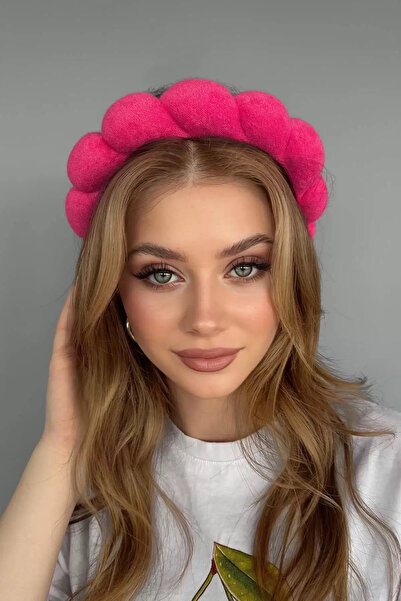 Vitastyle Coroană de prosop pentru păr de culoare fucsia