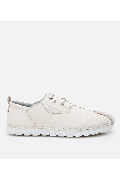 Hotiç Men's Leather Cream Comfort Flat Shoes