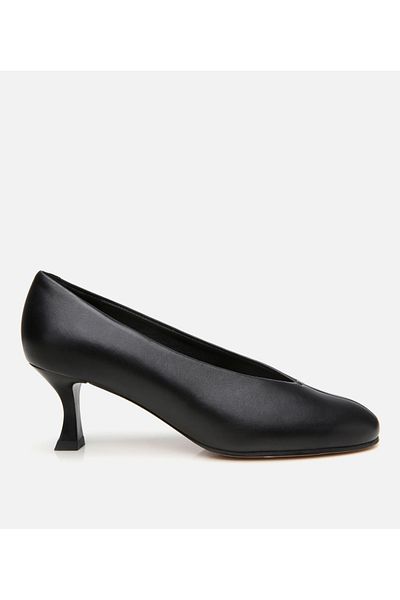 Hotiç Women's Leather Black Thin Heeled Shoes