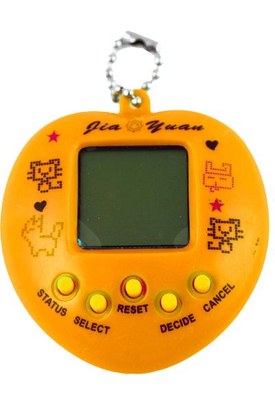 kik Joc Electronic Interactiv Tamagotchi, 49 Jocuri, In Forma De Inima, 5 Ani , Galben/portocaliu