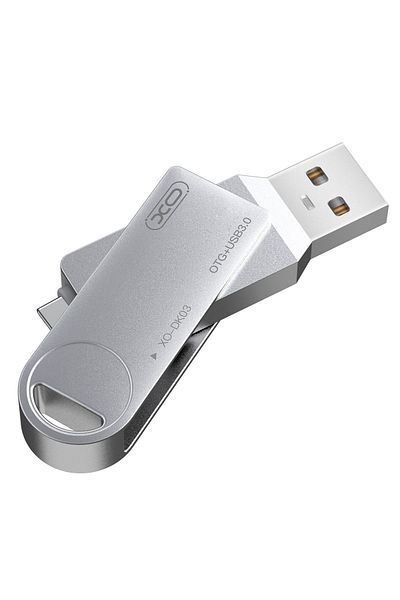 Xo Dk03 64 جيجابايت تصميم حماية معدني لذاكرة USB USB-C قرص فلاش