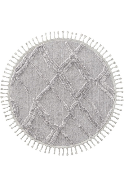 Halımax Eko Halı Terazzo TRZ 03 Grey Hav Toz Vermez Yumuşak Tuşeli Yuvarlak Kabartmalı Halı