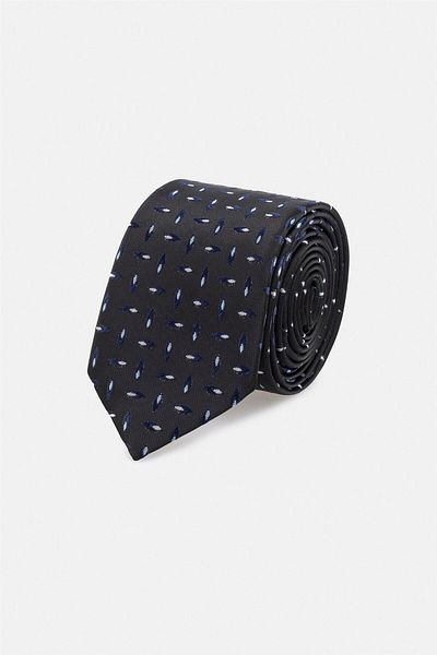 SÜVARİ Black Printed Tie