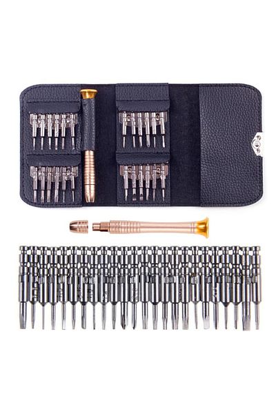OEM Precision screwdriver bit set, bit handle, 25 pieces, wallet case