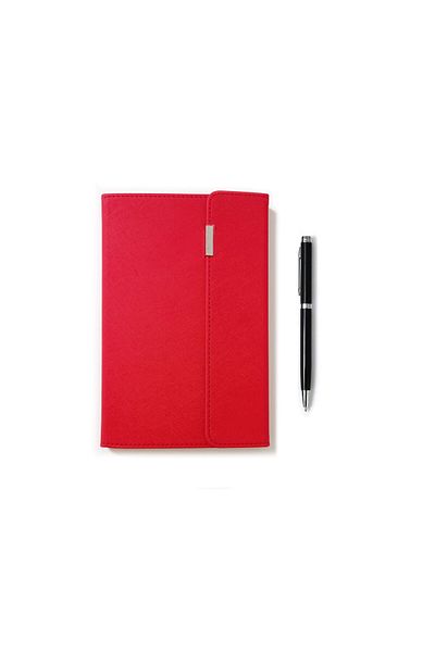 Arhi Design Deluxe Undated A5 Agenda Box and Pen, Red