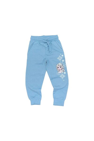 Frozen Pantaloni trening fete, albastru, buzunare laterale, 122 cm, Frozen