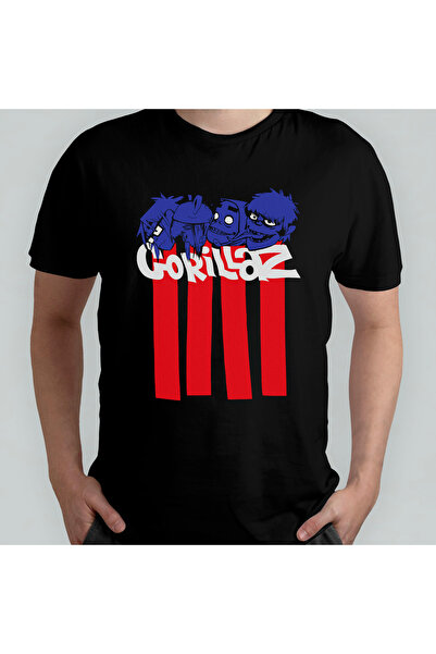 Pixxa Gorillaz Unisex 100% бавовняна футболка з круглим вирізом, модель 1