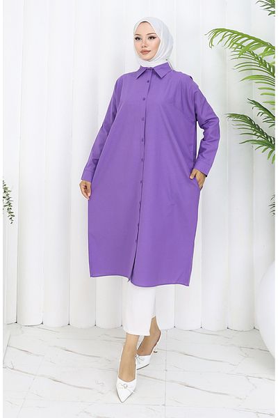 sefamerve Tunica cu maneca raglan 4066-11 Liliac
