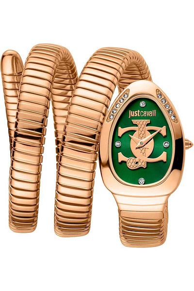 Just Cavalli Women KC1L228M0055 Stainless Steel Oval Watches, Gold