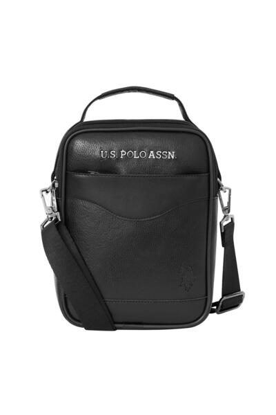 U.S. Polo Assn. Geantă neagră pentru bărbați cu detaliu logo PLCPR25045
