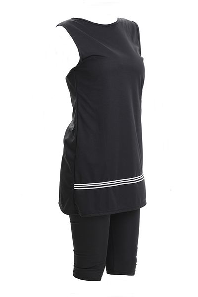 sefamerve Sleeveless Pool Swimsuit 2502-01 Black