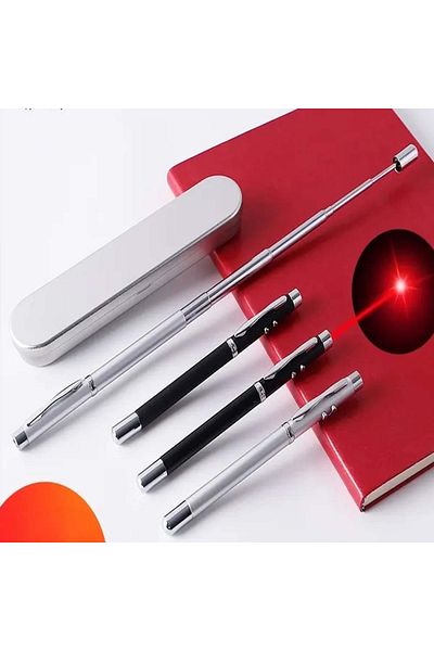 EJOYA Telescopic Laser Black Presentation Pen Laser Ballpoint Pen