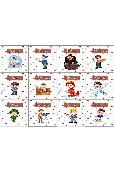 43 cici süsler organizasyon Bohemian Pastel Profession Cards for Teeth Wheat Baby Boy 12 Pieces