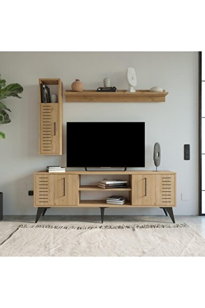 Bimossa G3510 Karla Tv Ünitesi Raflı Ve Dolaplı Sepet