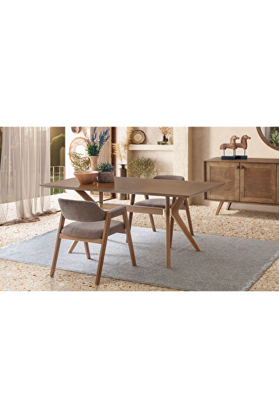 CaddeYıldız İsviçre Yemek Masası Takımı - Ceviz