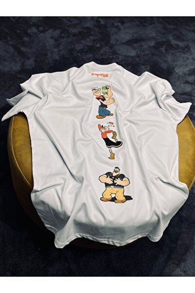 Spark Collection تي شيرت Popeye Cartoon Old School Series مصنوع من القطن بنسب...