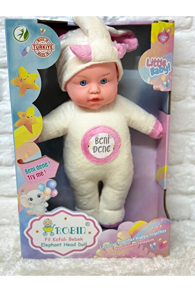 Global Toys Robin Fil Kafalı Şirin Peluş Et Bebek Sesli 30cm