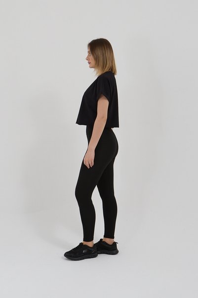 ROVİ SİYAH KADIN PENYE CROP