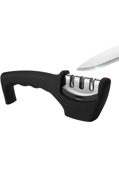 Generic Kitchen Knife Sharpener Professional 3 Stage Manual Sharpeners Ergonomic Handle and Non Slip Base Sa