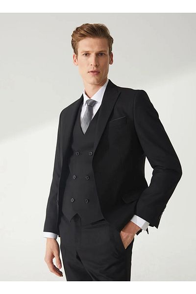 SÜVARİ Slim Fit Suit with Vest