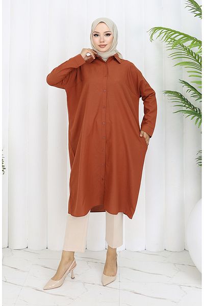 sefamerve Raglan Sleeve Tunic 4066-09 Tile