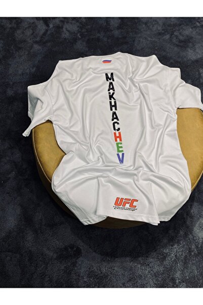 Spark Collection Λευκό μπλουζάκι Ufc Islam Makhachev 100% βαμβάκι Relax Mold ...