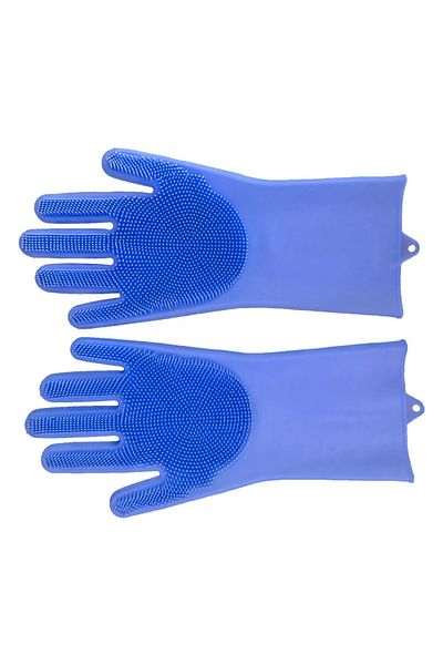 OEM Set Manusi Din Silicon Cu Perii Pentru Spalat Vase, Albastru