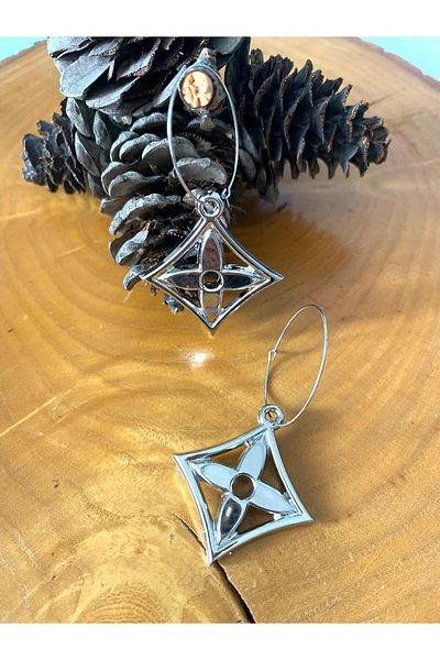 canan dizayn Wall Motif Nickel Acrylic Earring Style