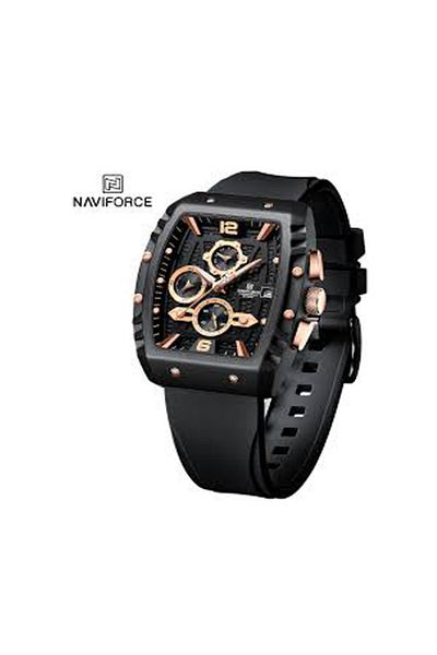 Naviforce NAVIFORCE Sports Chronograph Watch Waterproof Automatic Date Quartz Wristwatches Silicone Strap