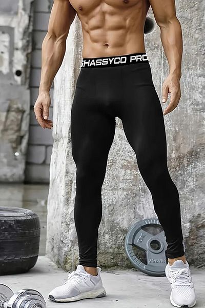 GHASSY CO. Ghassy Co. Ανδρικό ποδήλατο μπάσκετ Fitness Running Ultra Stretchy αθλητικό κολάν