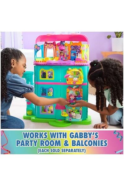 STOREMAX Svticaret Dollhouse, 15 Pieces Purrfect Party Toy Doll House Game Set, Rainbow Appearance