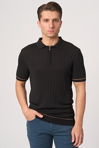 White Stone ΛΕΥΚΗ ΠΕΤΡΑ 2025-Y 25055 ΜΠΛΟΥΖΑΚΙ ΜΕ ΓΙΑΚΑ ΚΑΙ ΦΕΡΜΟΥΑΡ ΜΑΥΡΟ