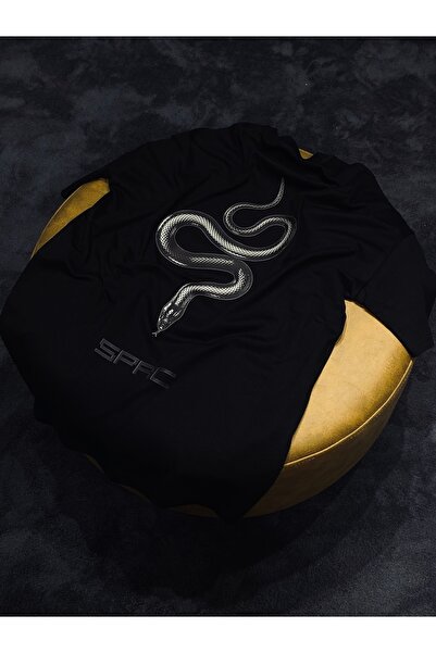 Spark Collection Μαύρο μπλουζάκι Dark Dreams 100% Cotton Relax Mold