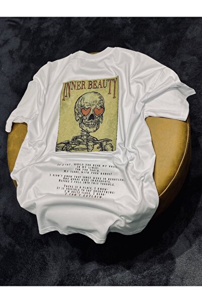 Spark Collection Inner Beauty 100% Cotton Relax Mold Crew Neck Λευκό Tshirt