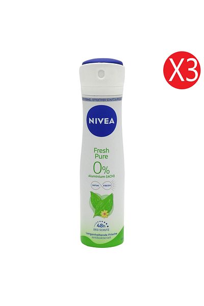 NIVEA X3 - Antiperspirant Deo 150ml Fresh Pure